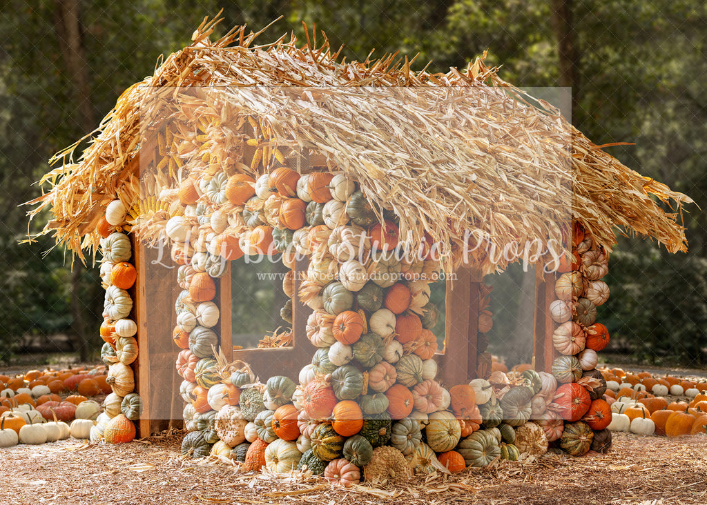 Pumpkin Home for Me - Lilly Bear Studio Props, christmas, Decorated, fall, fall colors, fall colours, fall forest, fall leaves, fall mini, fall pumpkins, fall season, falling leaves, farm pickup, Giving, halloween, Peaceful, pickup, pickup truck, pumpkin field, spooky halloween