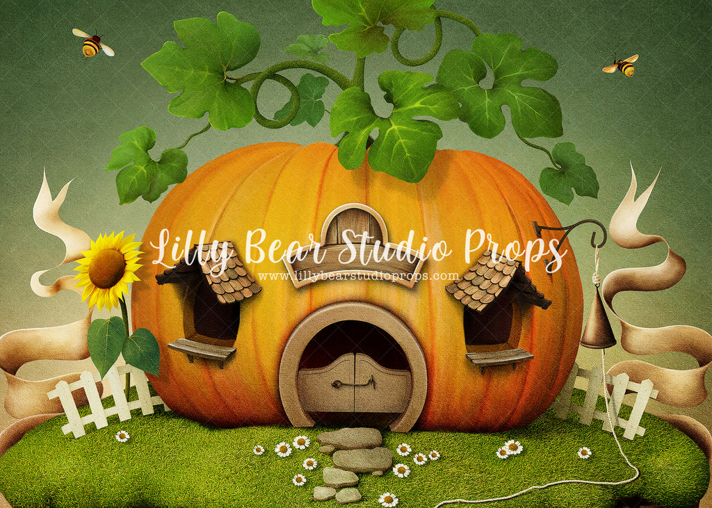 Pumpkin House by Lilly Bear Studio Props sold by Lilly Bear Studio Props, boy pumpkin - candles - carved pumpkin - ceme