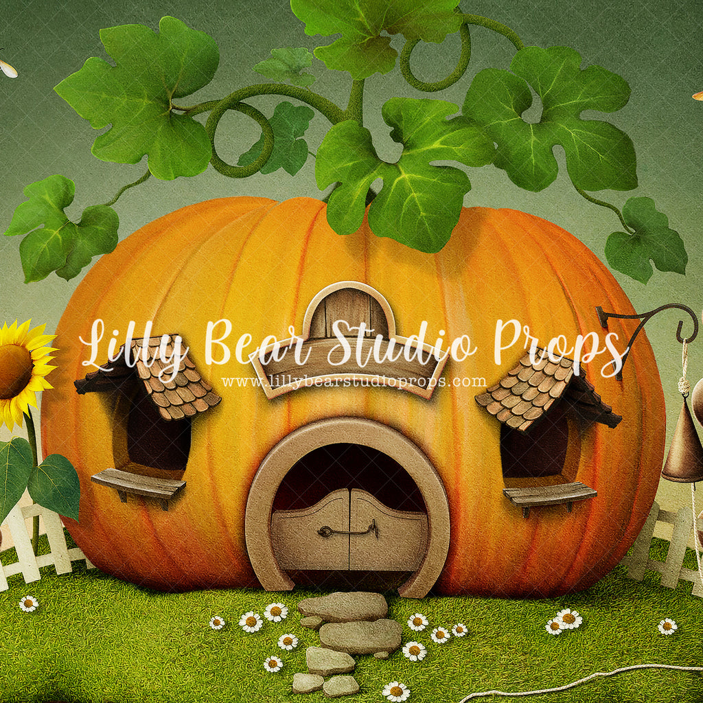 Pumpkin House by Lilly Bear Studio Props sold by Lilly Bear Studio Props, boy pumpkin - candles - carved pumpkin - ceme