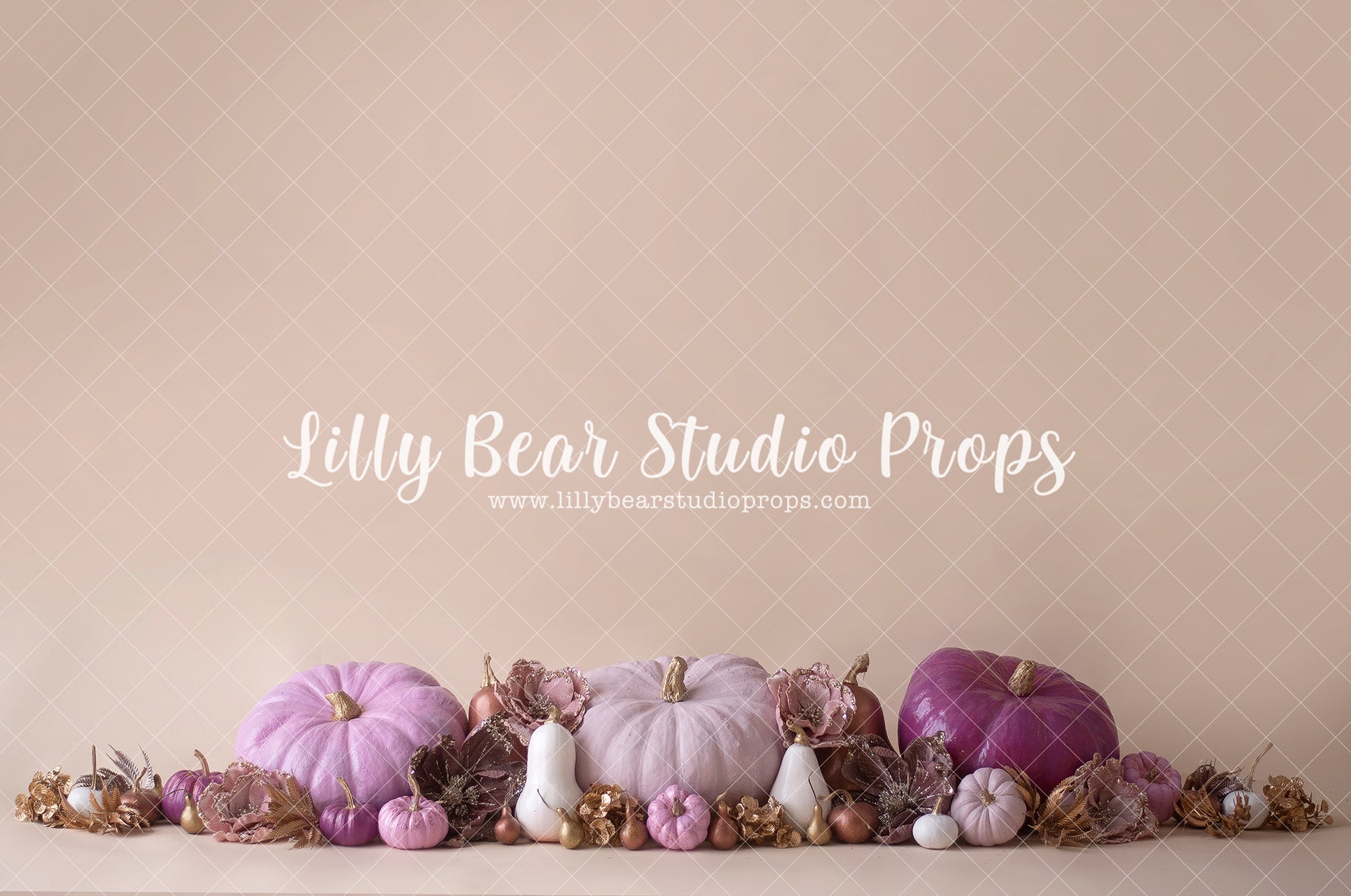 Purple Shades Pumpkins - Lilly Bear Studio Props, blooming flowers, cake smash, cinderella, cinderella carriage, floral pink, flower garden, flowers, fuchsia, pastel, pink and white, pink floral, pink flower, pink flowers, pink white and gold, princess carriage, pumpkin carriage, purple pumpkin, shades of purple, spring flowers, white balloons