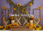 Purple You A Sunflower - Lilly Bear Studio Props, FABRICS, farm, fence, floral, lanterns, spring, sunflower, sunflower farm
