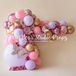 Purple & Gold Butterly Posy - Lilly Bear Studio Props, butterflies, butterfly, butterfly arch, butterfly balloons, butterfly colours, butterfly flowers, butterflyland, cake smash, floral pink, gold, gold and pink, gold balloons, pastel, pastel balloon garland, pastel balloons, pastel pink, pastel purple, pink and gold, pink and gold balloons, pink balloons, pink blast, pink burst, pink floral, purple floral, purple flowers, purple pastel balloons, rose gold