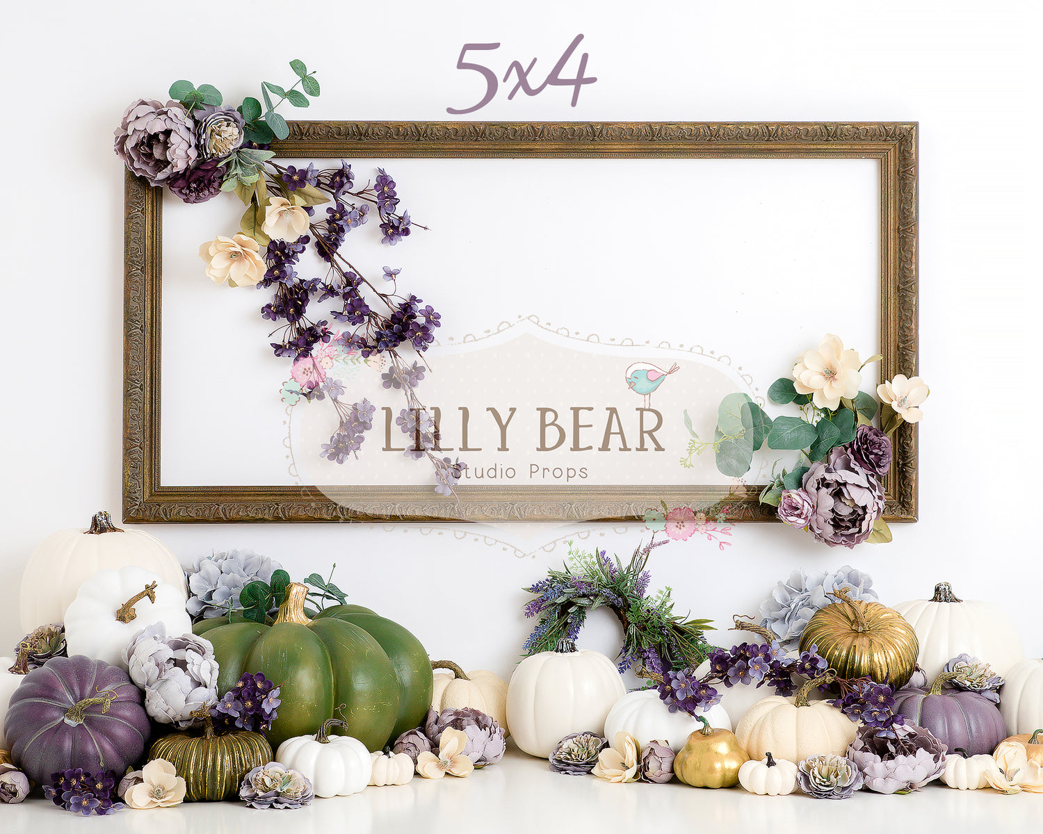 Purple Pumpkin Patch by Lilly Bear Studio Props sold by Lilly Bear Studio Props, FABRICS - fall - frames - green pumpki