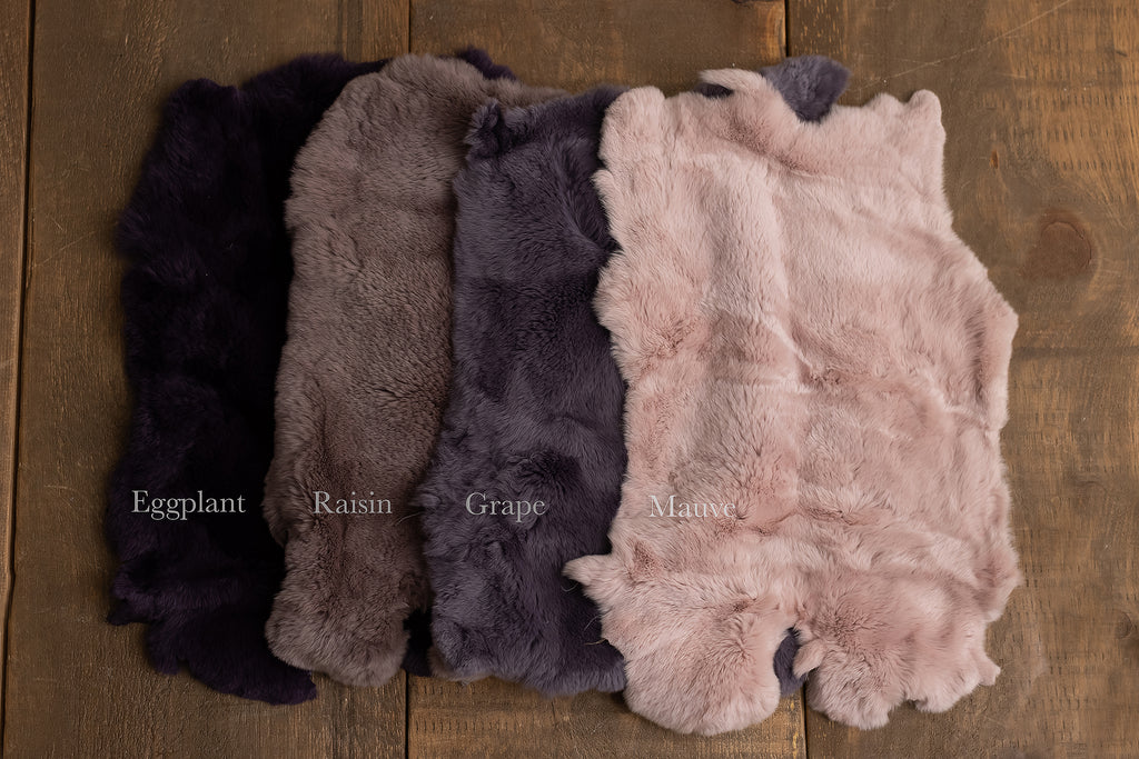 Eggplant Rabbit Fur - Lilly Bear Studio Props, fur, layers, props, Rabbit Fur, sheepskin, stuffer