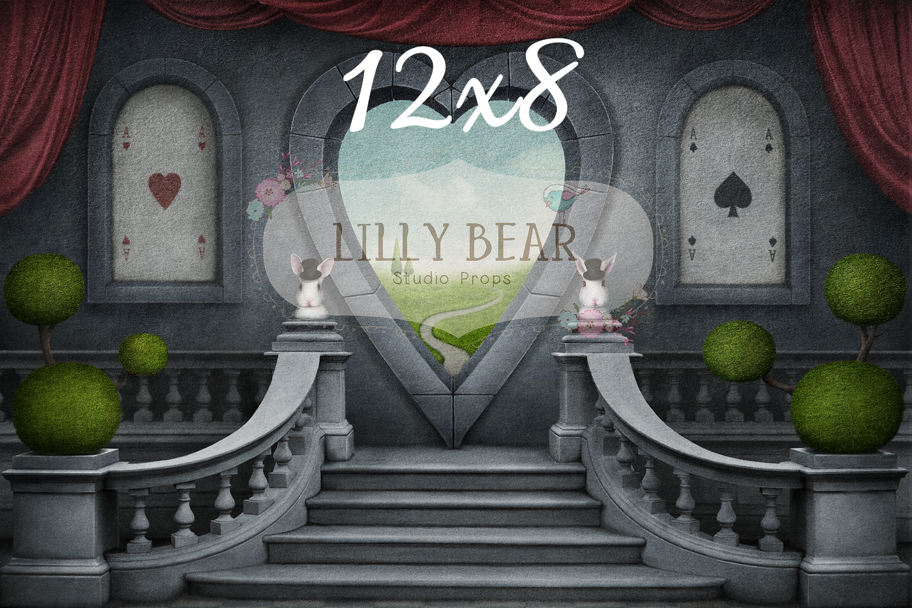 Queen of Hearts by Lilly Bear Studio Props sold by Lilly Bear Studio Props, alice - alice in wonderland - FABRICS - hea