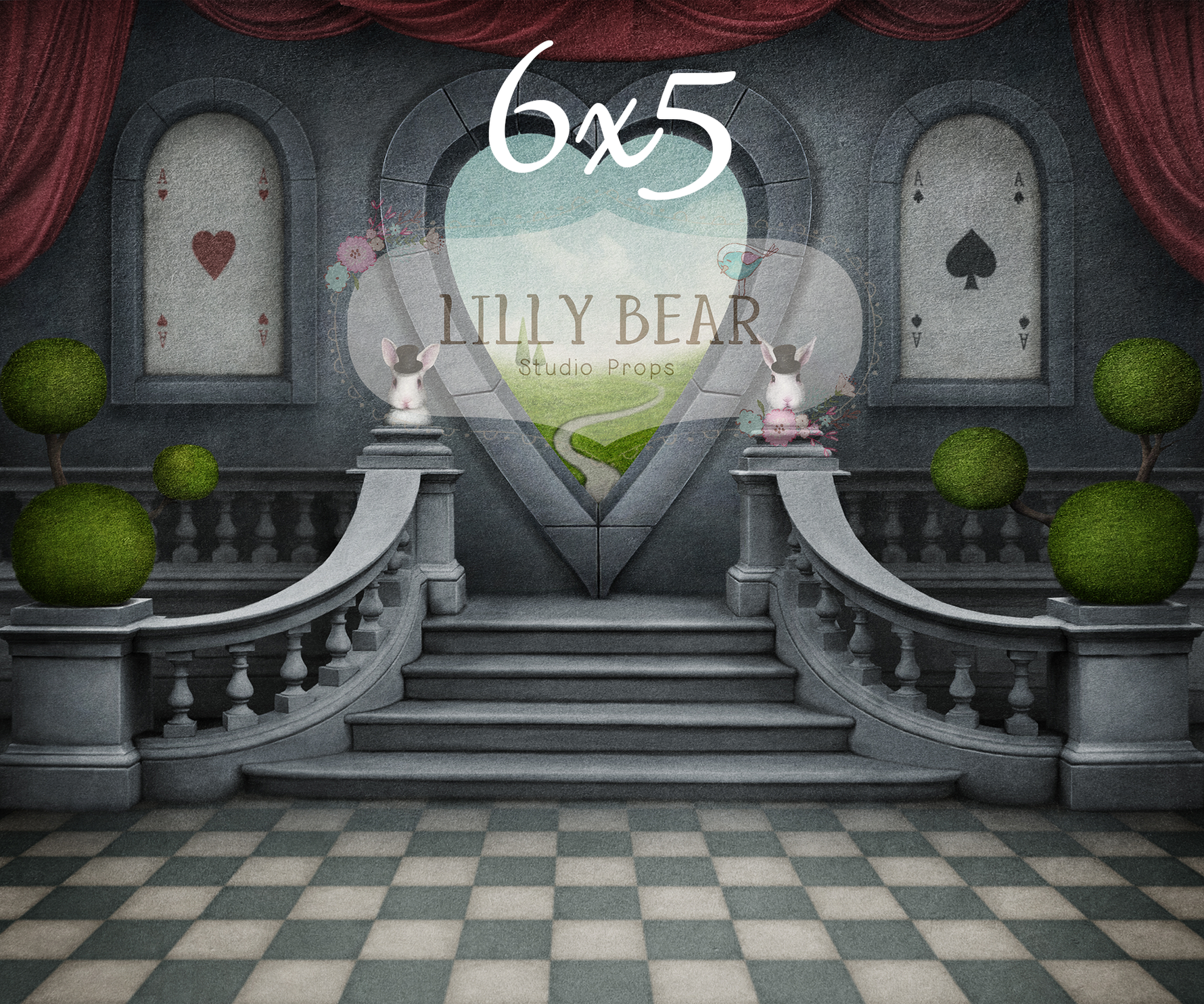 Queen of Hearts by Lilly Bear Studio Props sold by Lilly Bear Studio Props, alice - alice in wonderland - FABRICS - hea