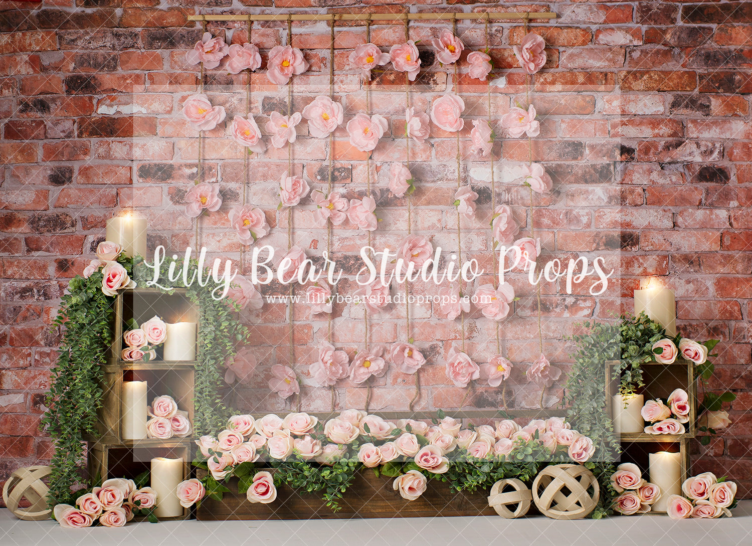 Raining Roses - Lilly Bear Studio Props, barn doors, FABRICS, flower barn doors, flower garden, purple flowers, spring, spring garden