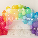 Rainbow Balloon Stack - Lilly Bear Studio Props, balloon rainbow, blue balloons, blue rainbow, boho rainbow, clouds, green balloons, marble balloons, marble rainbow, orange balloons, pink balloons, purple baloons, rainbow balloons, red balloons, yellow balloons