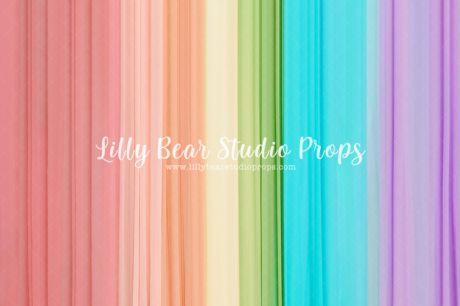 Rainbow Curtain by Meagan Paige Photography sold by Lilly Bear Studio Props, balloon arch - balloon garland - balloon r
