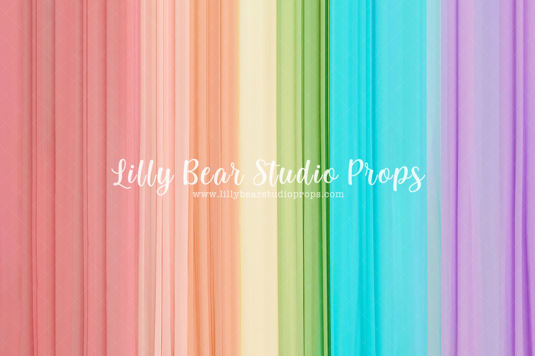 Rainbow Curtain by Meagan Paige Photography sold by Lilly Bear Studio Props, balloon arch - balloon garland - balloon r