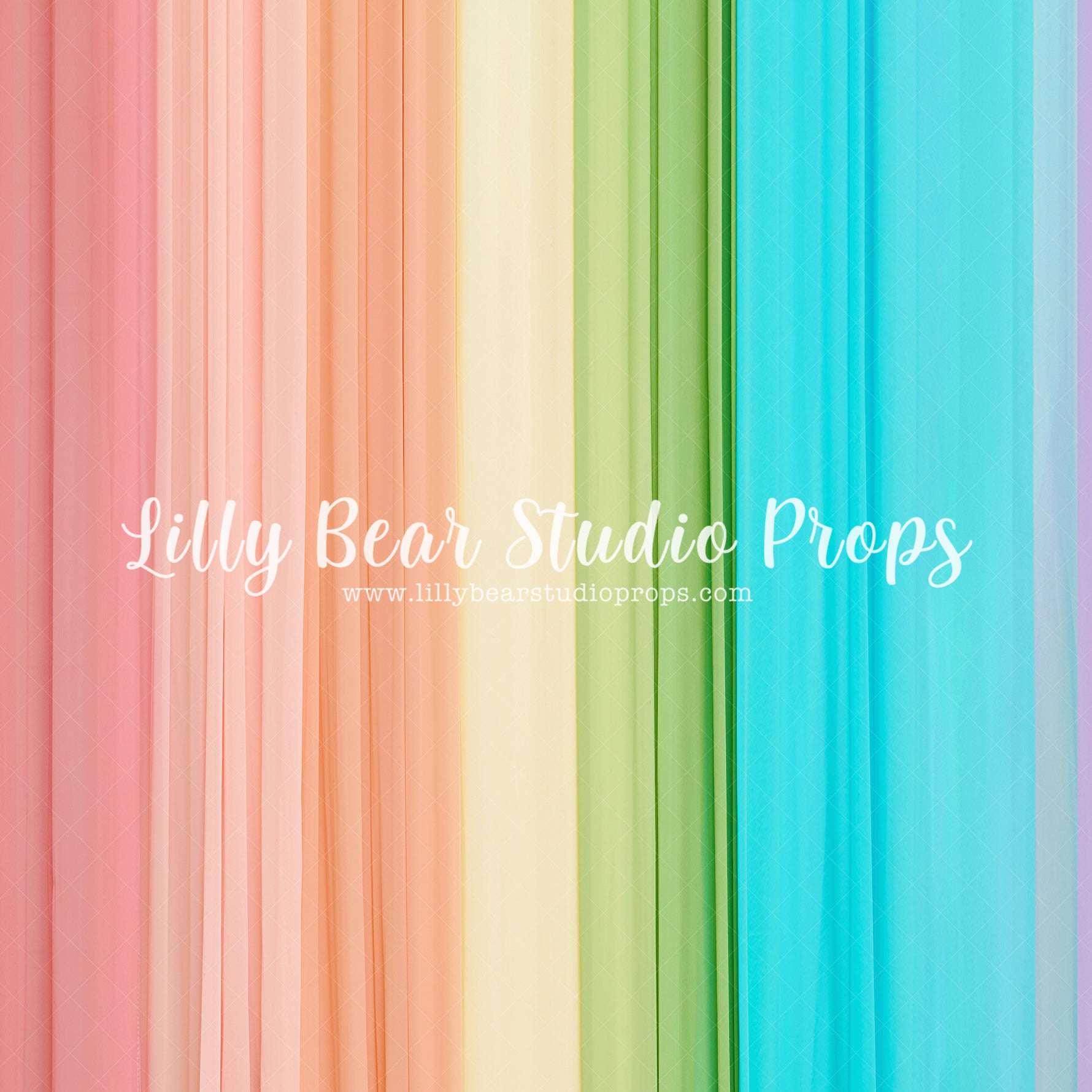 Rainbow Curtain by Meagan Paige Photography sold by Lilly Bear Studio Props, balloon arch - balloon garland - balloon r