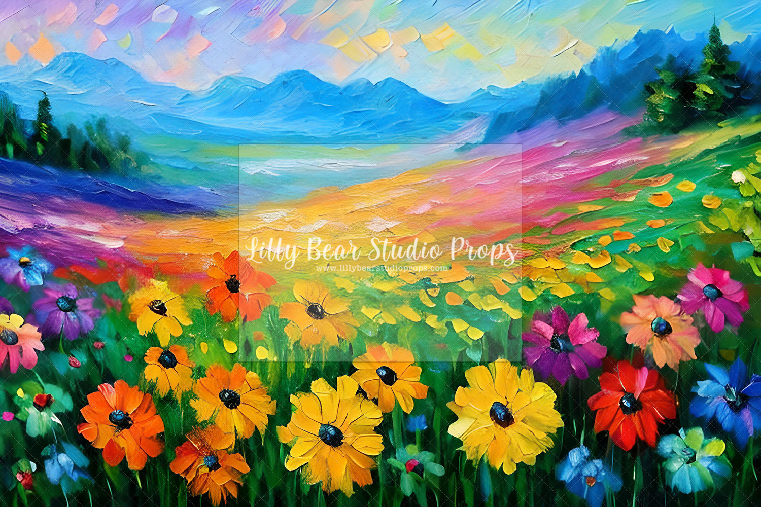 Rainbow Flower Field