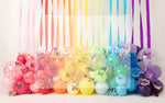 Rainbow Full Of Butterflies - Lilly Bear Studio Props, balloon rainbow, blue balloons, blue rainbow, boho rainbow, butterflies, clouds, green balloons, marble balloons, marble rainbow, orange balloons, pink balloons, purple baloons, rainbow balloons, rainbow butterflies, rainbow garland, red balloons, yellow balloons