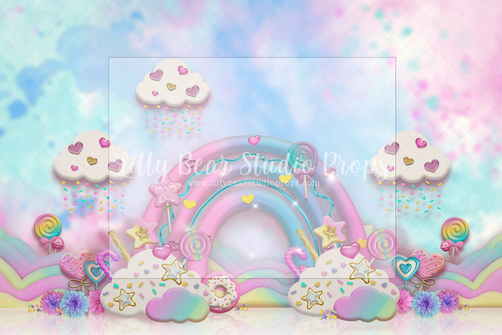 Rainbow Sweets Pastel - Lilly Bear Studio Props, candy, candy cane, candy hearts, candy sweets, candy treats, candyland, Fabric, FABRICS, rainbow candy