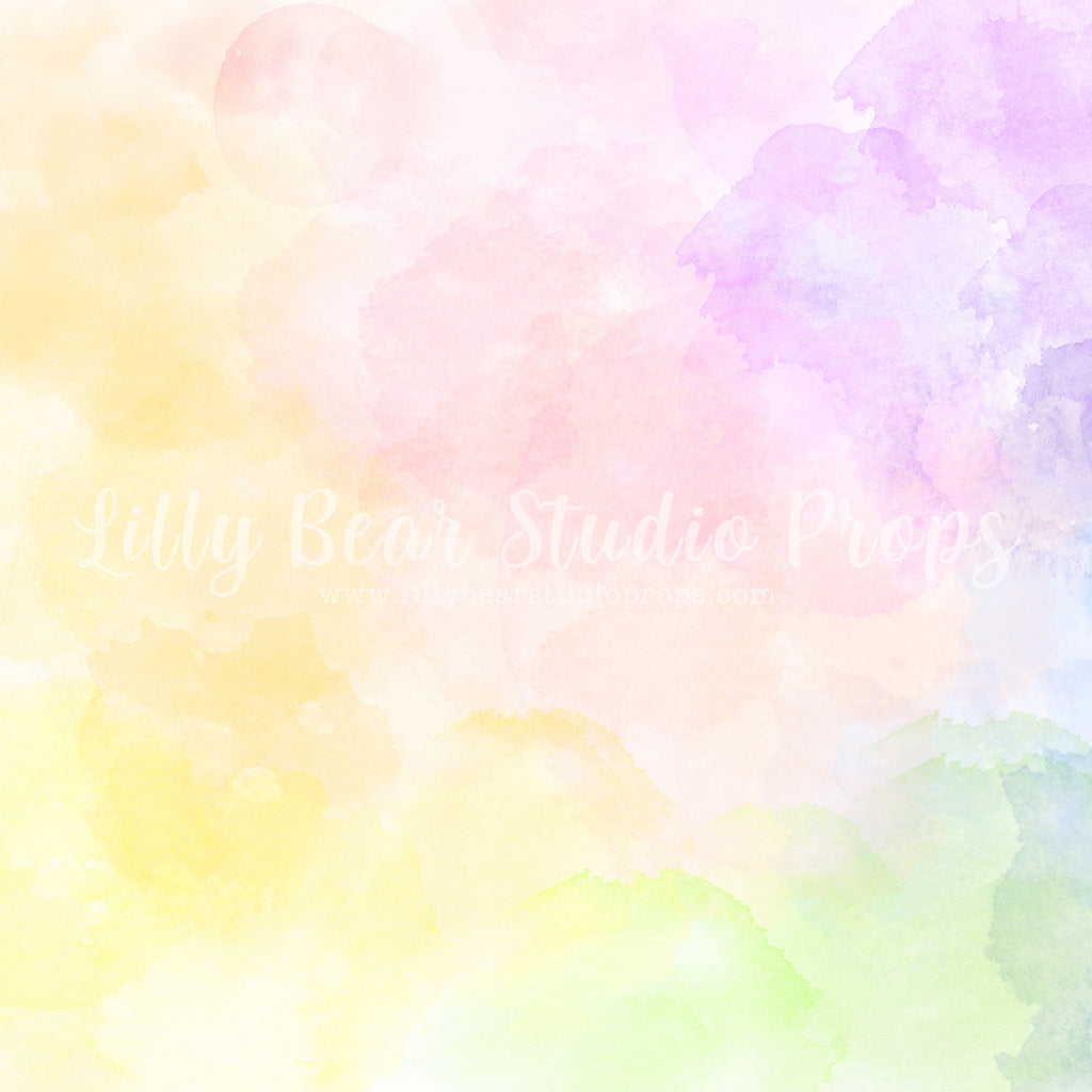 Rainbow Watercolour by Lilly Bear Studio Props sold by Lilly Bear Studio Props, FABRICS - rainbow - texture - watercolo