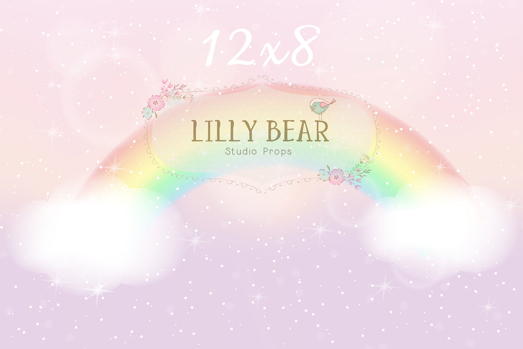 Rainbows & Glitter by Lilly Bear Studio Props sold by Lilly Bear Studio Props, clouds - colours - FABRICS - pastel - pi