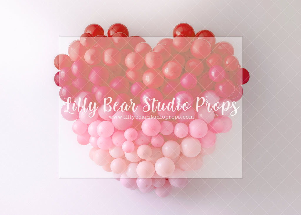 Red Balloon Love - Lilly Bear Studio Props, balloon flowers, balloon wall, balloons and flowers, blooming flowers, cake smash, floral pink, flower garden, flowers, gold balloons, heart balloon, hearts, ombre, ombre heart, pastel, pink and gold balloons, pink and white, pink and white balloons, pink balloons, pink floral, pink flower, pink flowers, pink hearts, pink white and gold, valentine's, valentine's day, white balloons