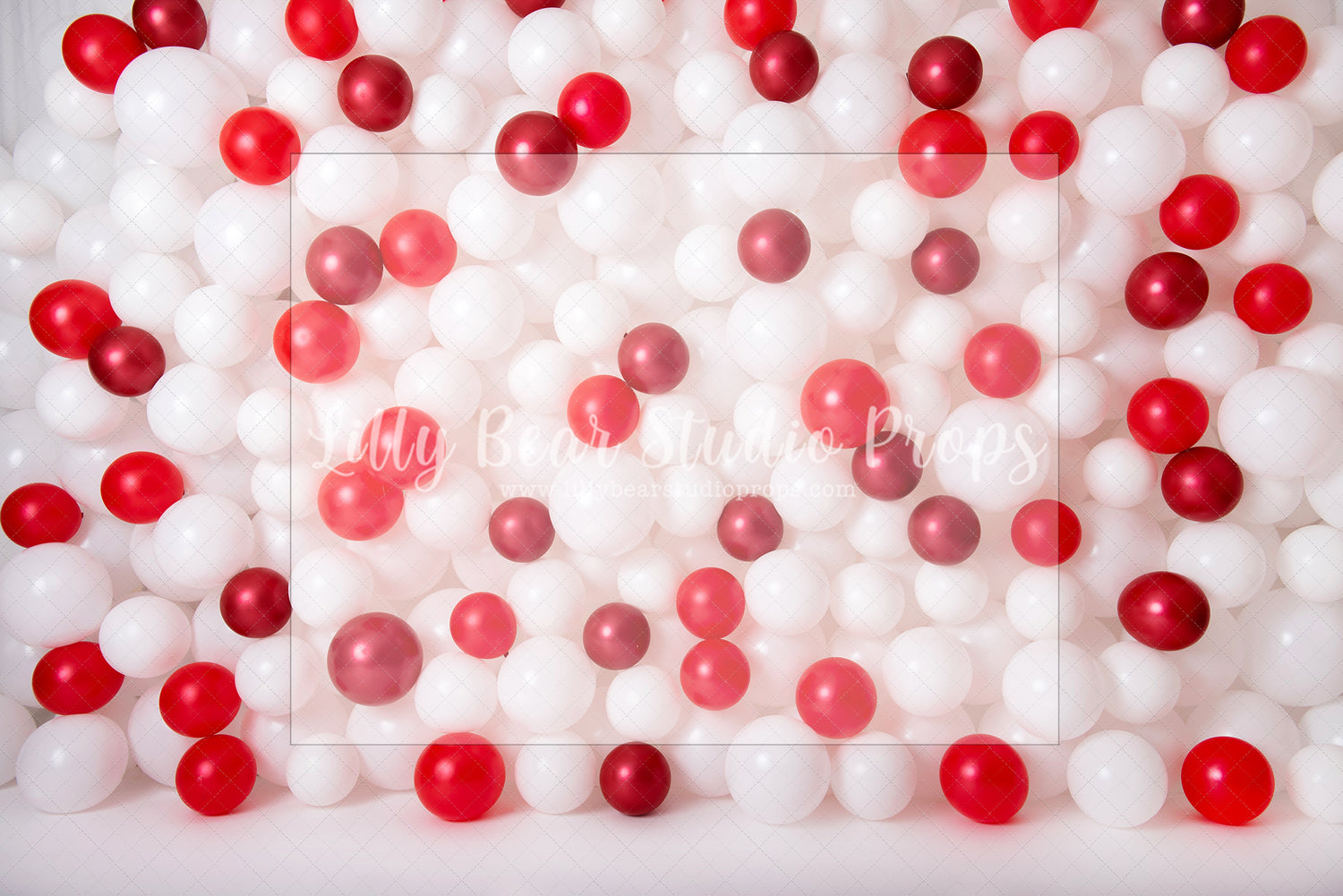 Red and White Balloon Wall