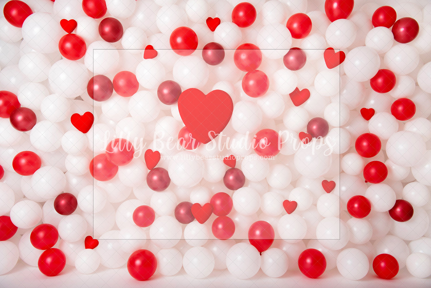 Red and White Heart Wall
