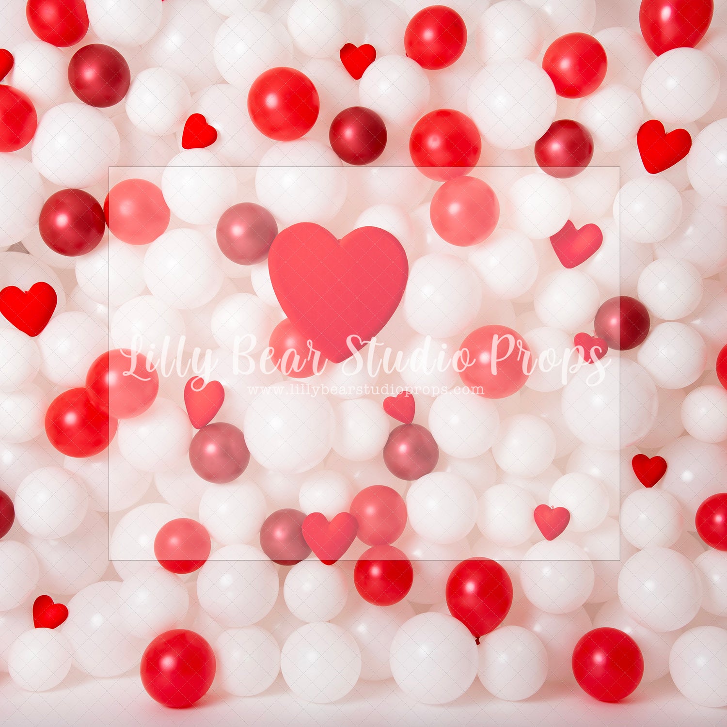 Red and White Heart Wall