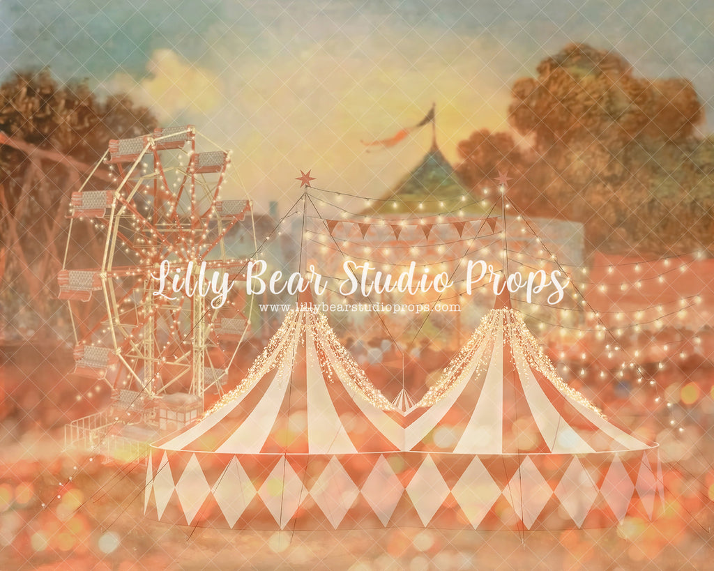 Retro Fun Fair - Lilly Bear Studio Props, circus, circus elephant, circus fair, circus fun, circus horse, circus ride, circus tent, FABRICS, fair, fair ground, fairground, ferris wheel, lets go to the circus, lights, magic circus, rides