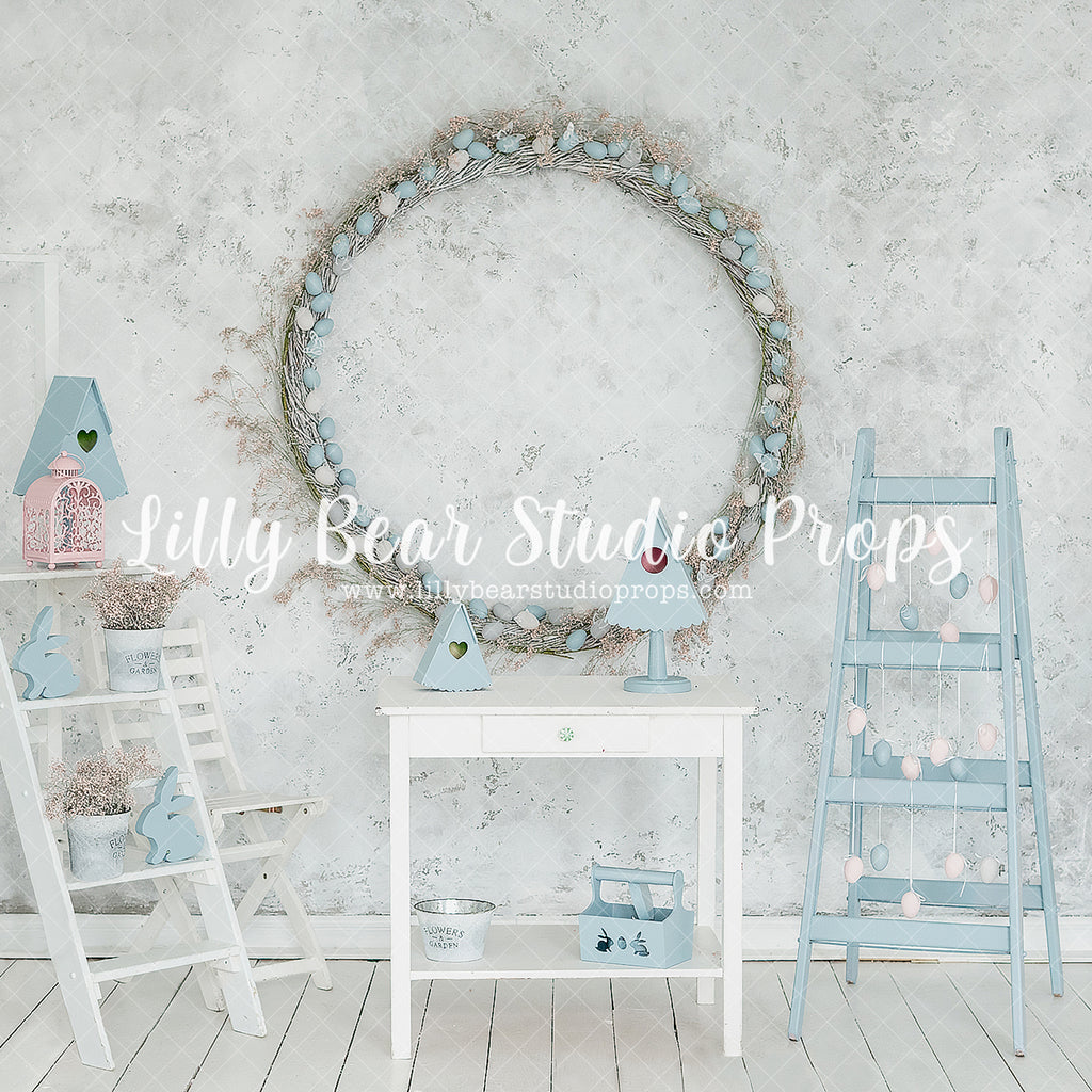 Robin Blue Room by Lilly Bear Studio Props sold by Lilly Bear Studio Props, blue floral - blue flower - blue flowers