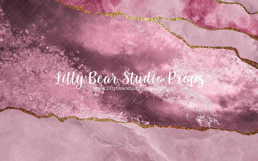 Rose Quartz Geode - Lilly Bear Studio Props, blue, design, fine art, floral, geode, geode design, girls, hand painted, marble, marble effect, quartz, rose, rose quartz