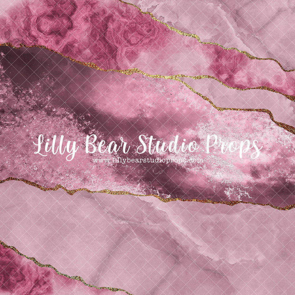 Rose Quartz Geode - Lilly Bear Studio Props, blue, design, fine art, floral, geode, geode design, girls, hand painted, marble, marble effect, quartz, rose, rose quartz
