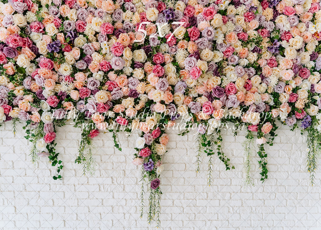 Rose Wall by Lilly Bear Studio Props sold by Lilly Bear Studio Props, archways - brick - cake smash - daisies - daisy