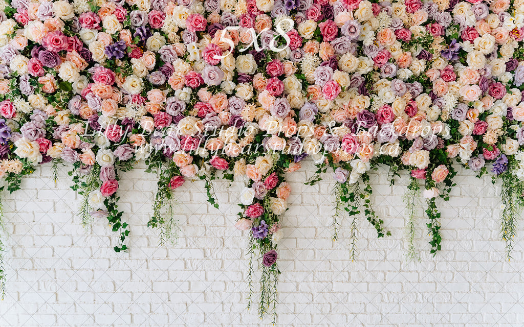 Rose Wall by Lilly Bear Studio Props sold by Lilly Bear Studio Props, archways - brick - cake smash - daisies - daisy