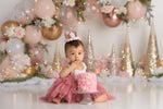 Rosegold Sparkle Delight - Lilly Bear Studio Props, anchor, arrows, balloon, balloon arch, balloon chic, balloon garland, balloon party, balloons, cake smash, cream roses, FABRICS, girl, gold, metallic balloon, mint, pastel, pink, pretty cake smash, rose, rose gold, rosegold, rosegold balloons, rosegold trees, winter trees