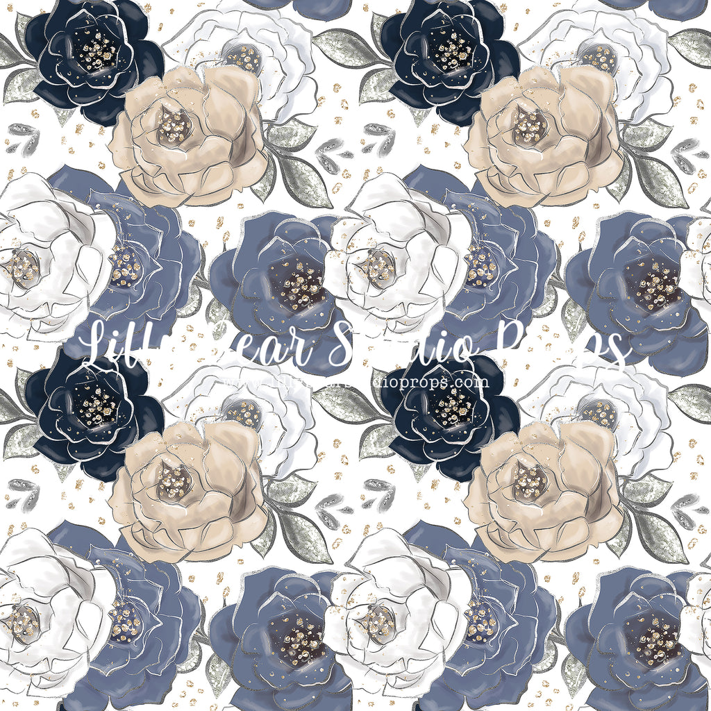 Roses Are Blue by Lilly Bear Studio Props sold by Lilly Bear Studio Props, black - black and silver - black roses - blu