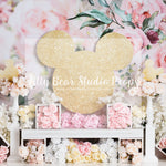 Roses For Minnie - Lilly Bear Studio Props, Fabric, fine art, floral, girls, hand painted, Wrinkle Free Fabric