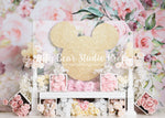 Roses For Minnie - Lilly Bear Studio Props, Fabric, fine art, floral, girls, hand painted, Wrinkle Free Fabric