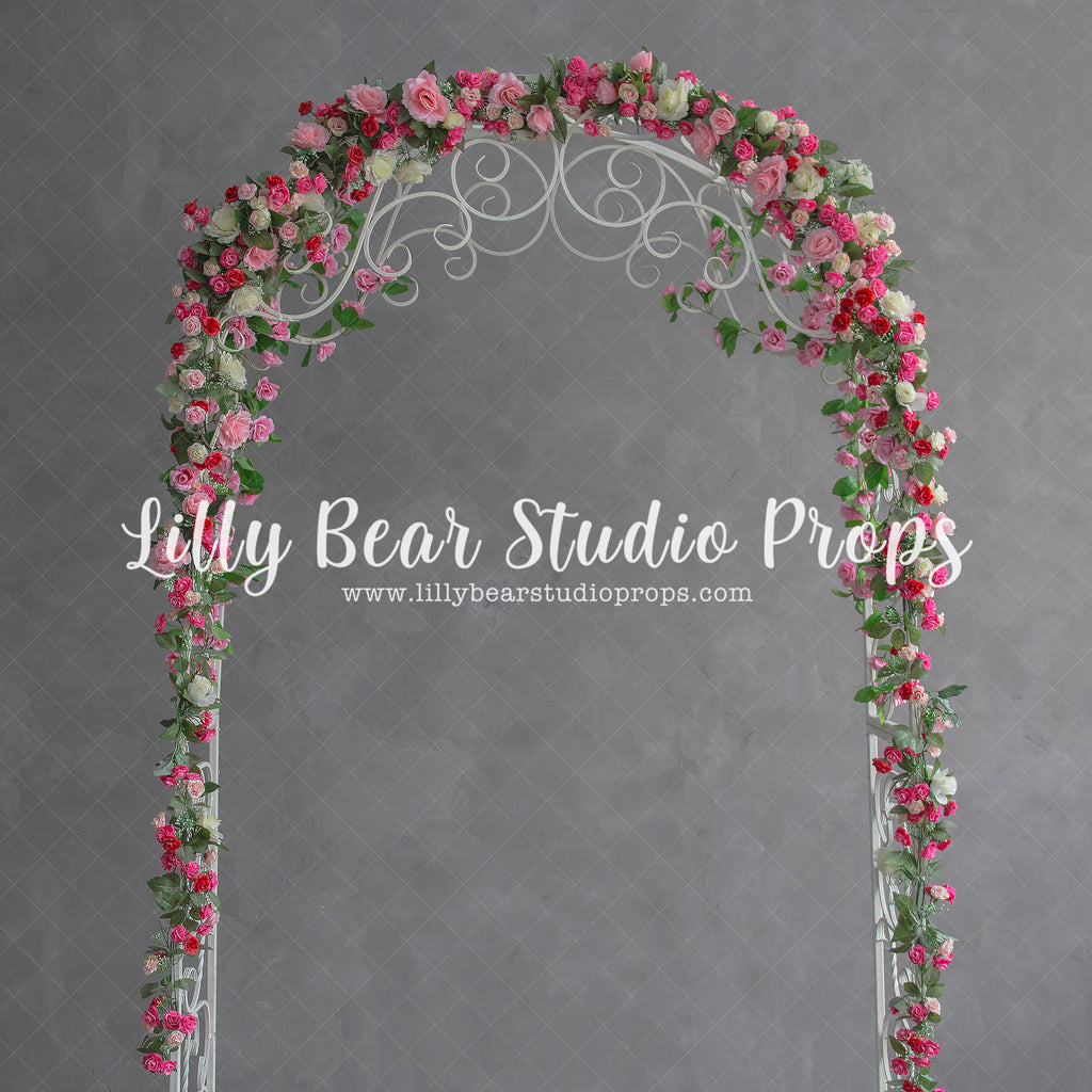 Rosey Arch by Lilly Bear Studio Props sold by Lilly Bear Studio Props, blue floral - blue flower - blue flowers - brigh