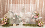 Royal Spread - Lilly Bear Studio Props, birthday girl, boho greenery, chandelier, confetti, cream fans, feathers, floral, floral hearts, gold beaded curtains, gold birthday, gold confetti, gold glitter beads, gold one, gold star, gold tree, greenery, hearts, one, pink, pink birthday, pink curtains, royal, star, wood heart