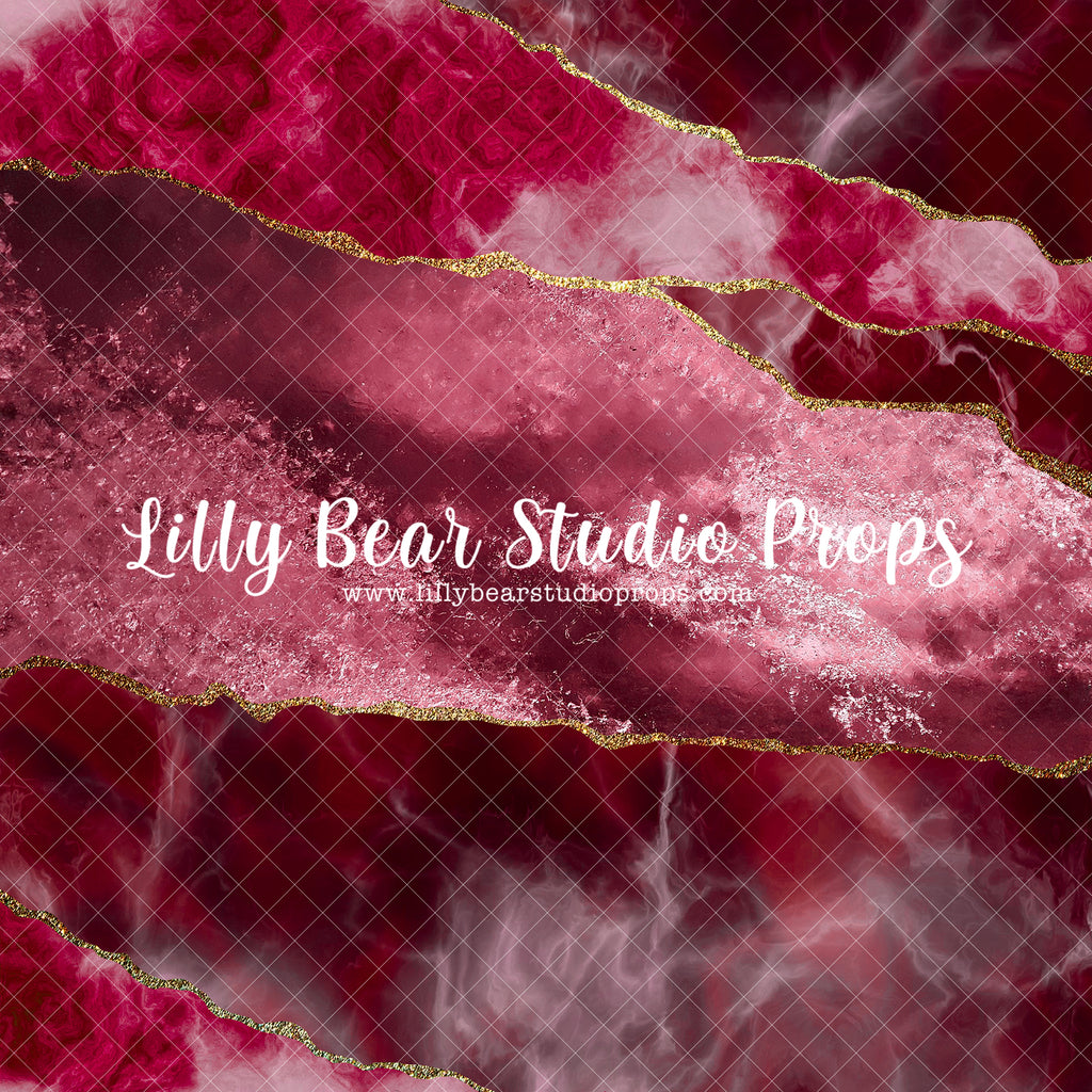 Ruby Geode - Lilly Bear Studio Props, design, fine art, floral, geode, geode design, girls, hand painted, marble, marble effect, quartz, rose, ruby, ruby geode