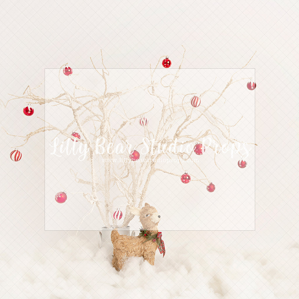 Rudolph's Rest - Lilly Bear Studio Props, christmas tree, FABRICS, reindeer, rudolph, santa's reindeer, snow, winter tree