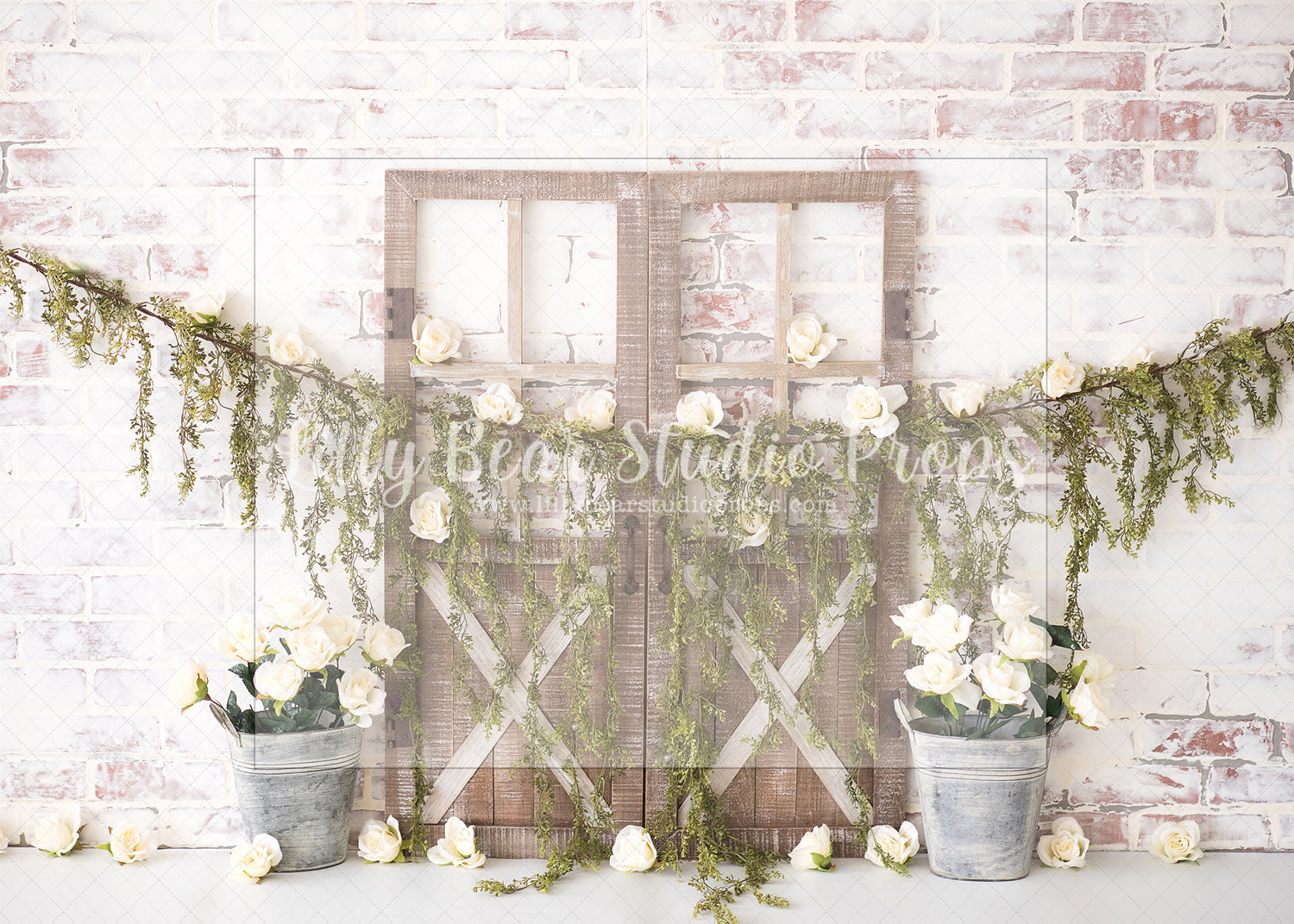 Rustic Rose Doors - Lilly Bear Studio Props, blush roses, blushing, doors, FABRICS, floral, floral boho, floral doors, flower garden, girl, pastel pink flowers, pink flowers, pink rose, pink roses, rose, roses, rustic doors, spring doors, white roses