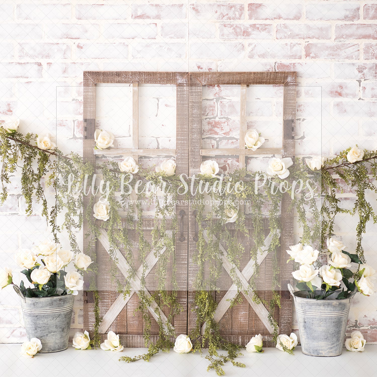 Rustic Rose Doors - Lilly Bear Studio Props, blush roses, blushing, doors, FABRICS, floral, floral boho, floral doors, flower garden, girl, pastel pink flowers, pink flowers, pink rose, pink roses, rose, roses, rustic doors, spring doors, white roses