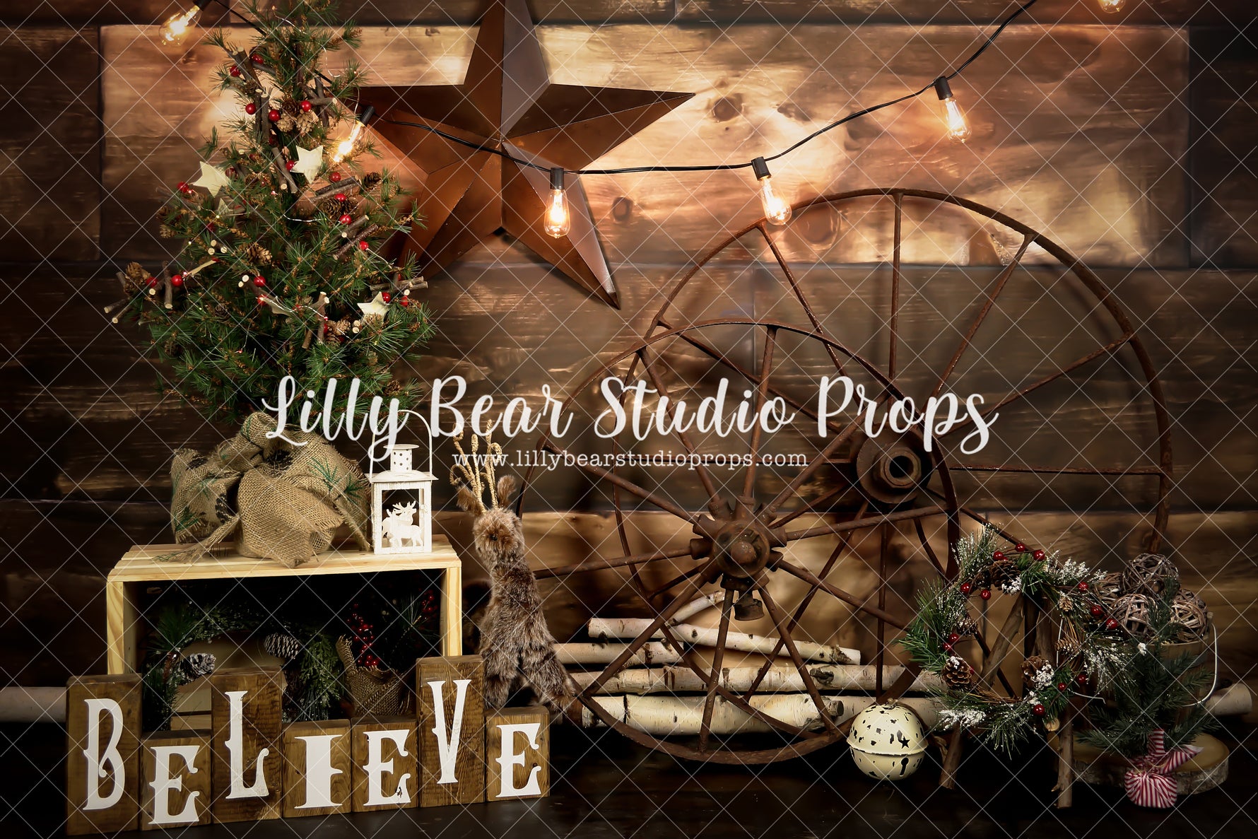 Rustic Christmas Cabin - Lilly Bear Studio Props, animals, autumn forest, dark forest, enchanted forest, Fabric, FABRICS, fall forest, forest, forest animals, forest entry, forest floor, forest friends, forest painting, fox, green forest, into the wild, lanterns, little wild one, misty forest, moon, moonlight, moonlight forest, night forest, nighttime, owl, pine forest, pine tree, pine tree forest, pine trees, raccoon, where the wild things are, wild, wild animal, wild one, wild things, woodland forest