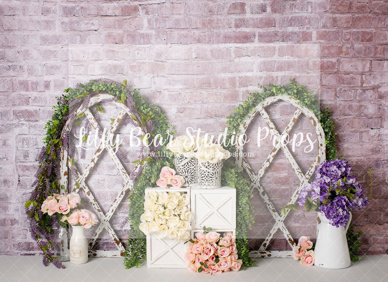 Spring Cathedral - Lilly Bear Studio Props, barn doors, boho spring, camper, FABRICS, flower barn doors, flower garden, spring, spring camper, spring garden