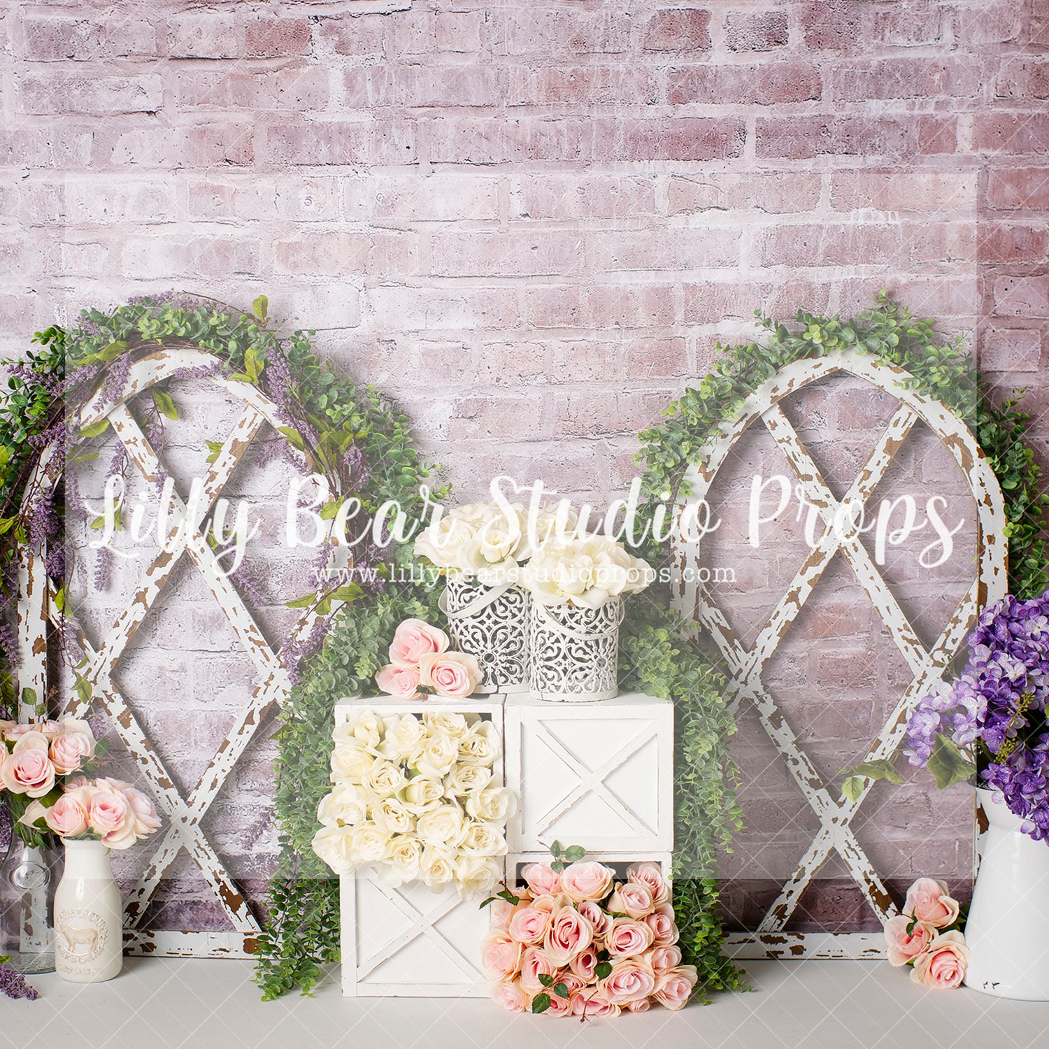 Spring Cathedral - Lilly Bear Studio Props, barn doors, boho spring, camper, FABRICS, flower barn doors, flower garden, spring, spring camper, spring garden