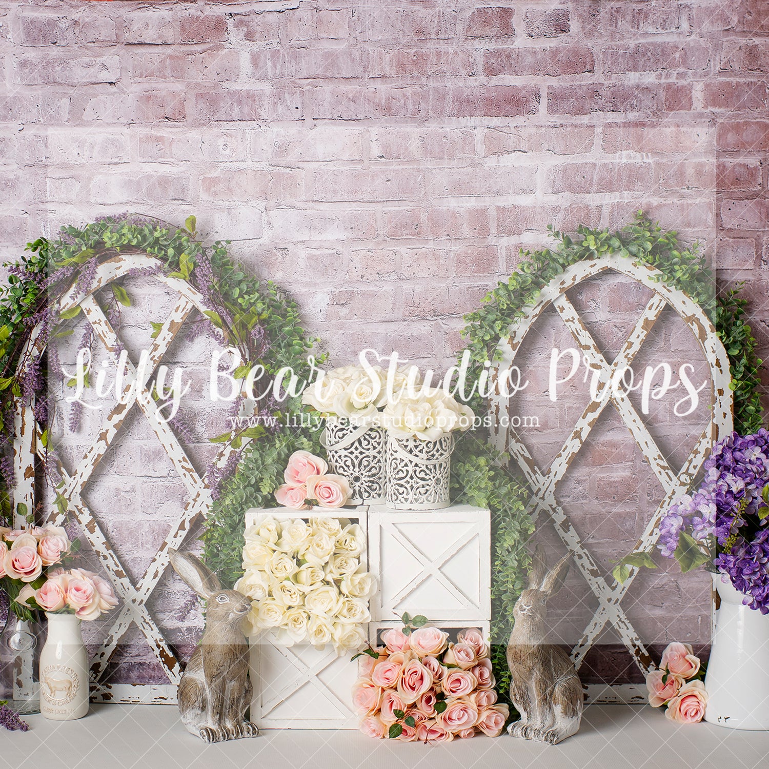 Spring Mossy Cathedral - Lilly Bear Studio Props, barn doors, boho spring, camper, FABRICS, flower barn doors, flower garden, spring, spring camper, spring garden