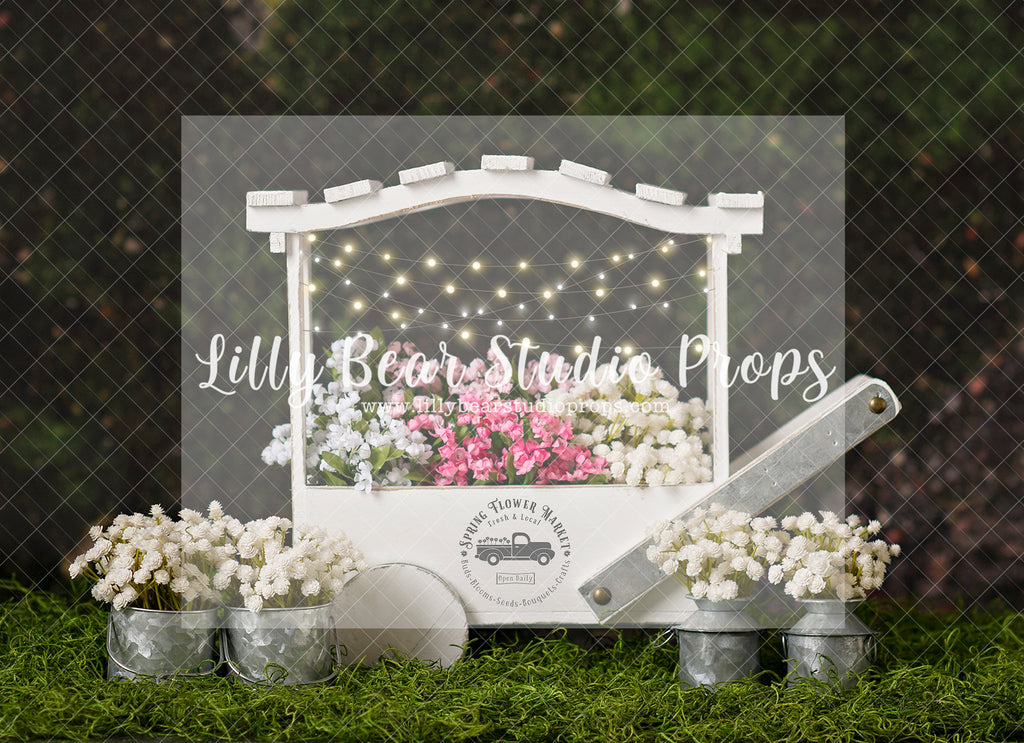 Spring Fresh Flower Market - Lilly Bear Studio Props, barn doors, boho spring, camper, FABRICS, flower barn doors, flower garden, flower market, flower stand, spring, spring camper, spring garden