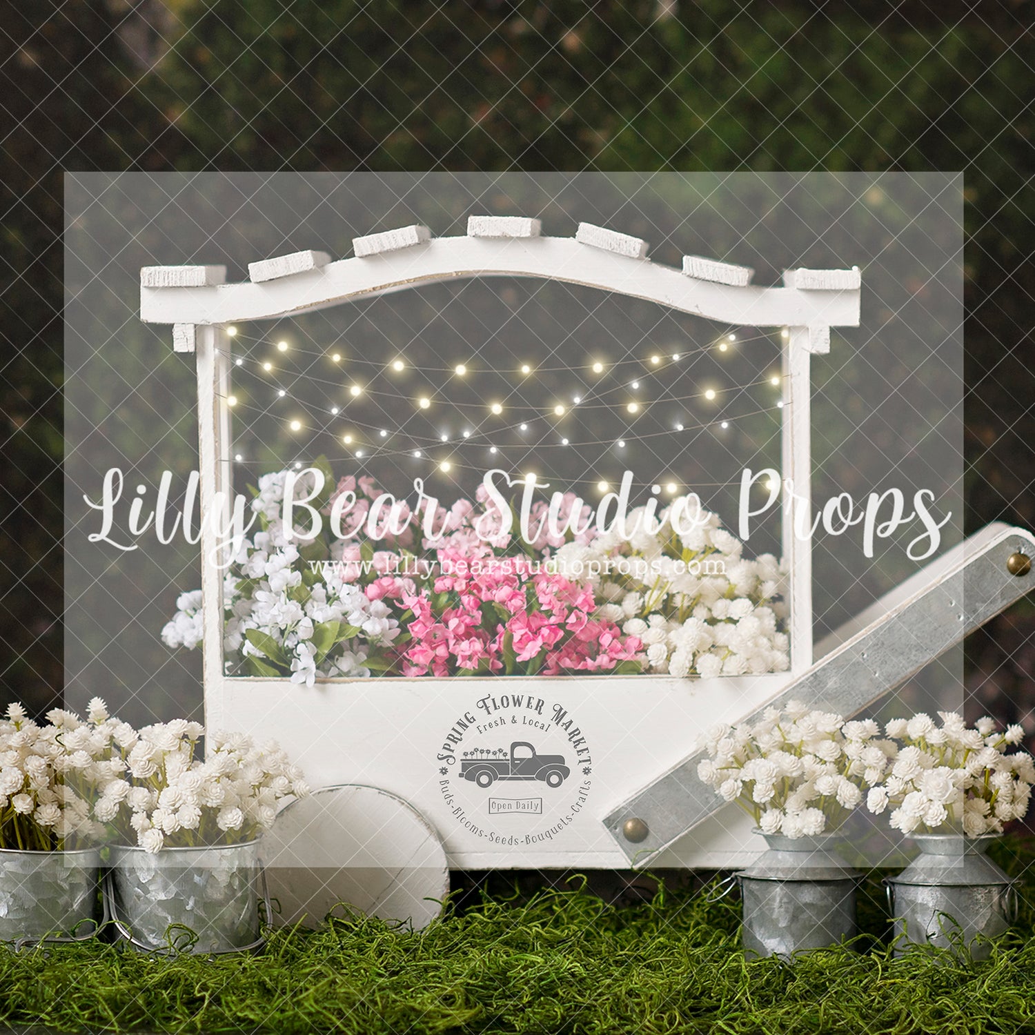 Spring Fresh Flower Market - Lilly Bear Studio Props, barn doors, boho spring, camper, FABRICS, flower barn doors, flower garden, flower market, flower stand, spring, spring camper, spring garden