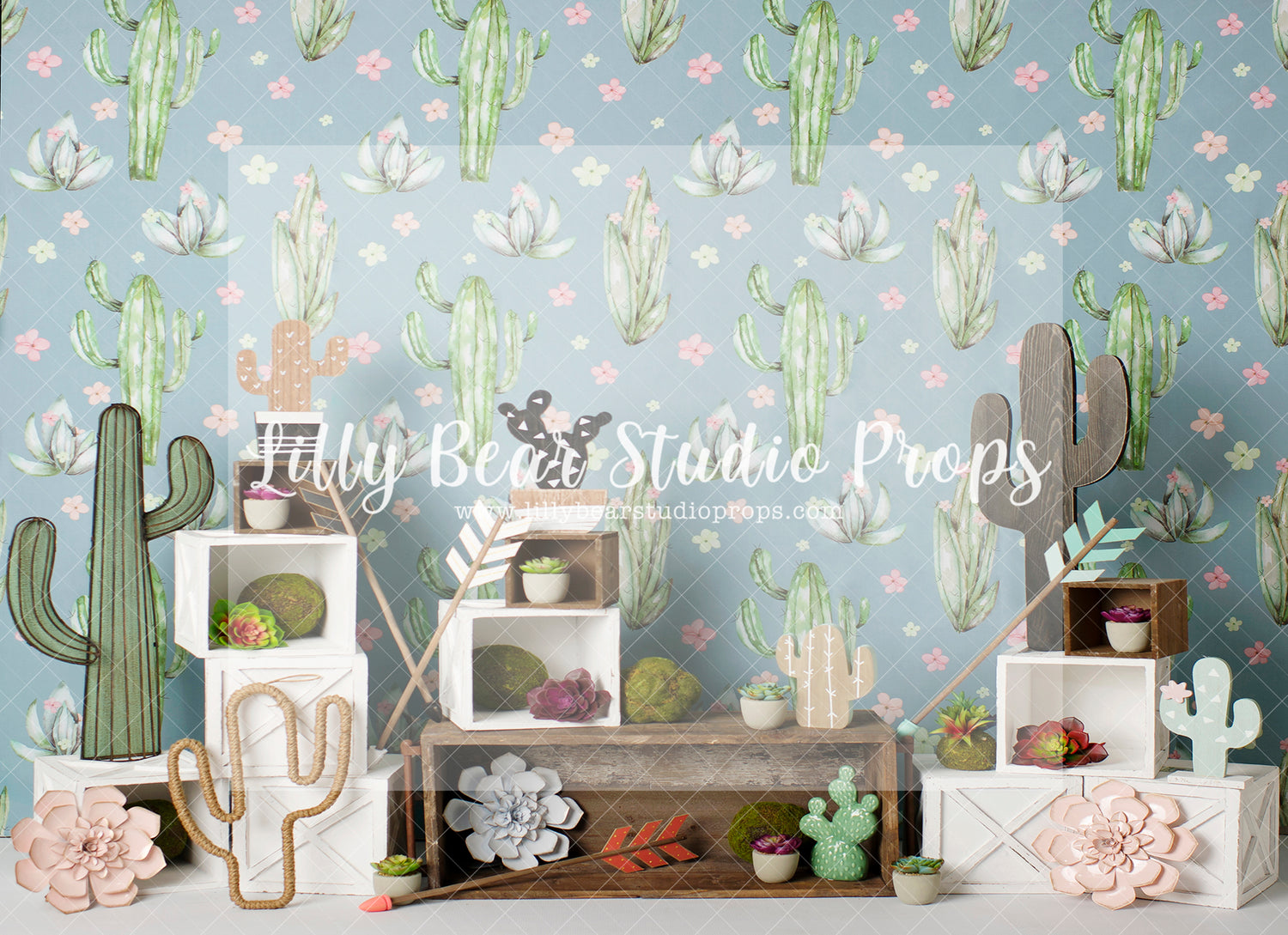 Stuck On Your Flower Cactus - Lilly Bear Studio Props, barn doors, boho spring, camper, catus, catus flower, FABRICS, flower barn doors, flower garden, flower market, flower stand, spring, spring camper, spring garden