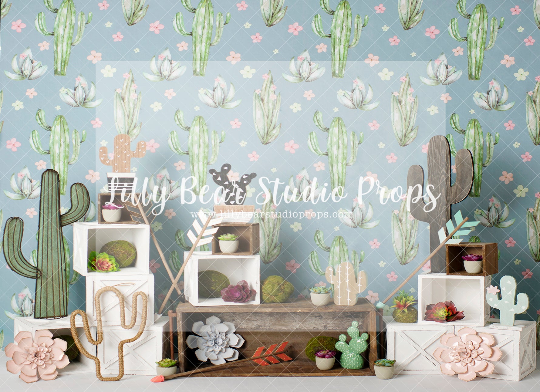 Stuck On Your Flower Cactus - Lilly Bear Studio Props, barn doors, boho spring, camper, catus, catus flower, FABRICS, flower barn doors, flower garden, flower market, flower stand, spring, spring camper, spring garden