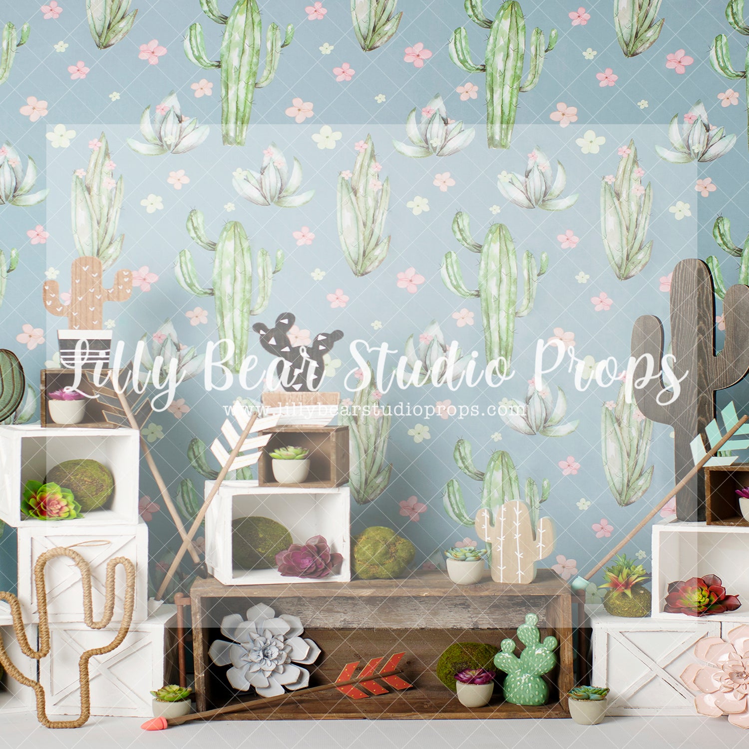 Stuck On Your Flower Cactus - Lilly Bear Studio Props, barn doors, boho spring, camper, catus, catus flower, FABRICS, flower barn doors, flower garden, flower market, flower stand, spring, spring camper, spring garden