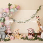 Safari Girl - Lilly Bear Studio Props, baby jungle, elephant jungle, Fabric, girls, into the jungle, jungle, jungle first birthday, jungle leaves, jungle one, jungle party, jungle safari party, jungle vines, welcome to the jungle, wild jungle, wild one, Wrinkle Free Fabric